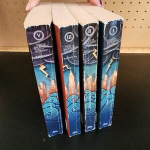 Percy Jackson and the Olympians 4 Book Paperback Set Rick Riordan